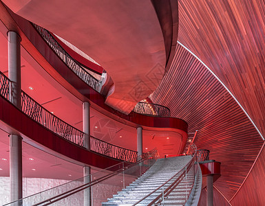 北京市建筑地标国家大剧院的楼梯设计背景