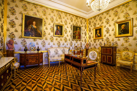 皇室客厅俄罗斯圣彼得堡冬宫展厅背景