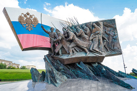 抗日战争胜利75周年俄罗斯莫斯科胜利广场背景