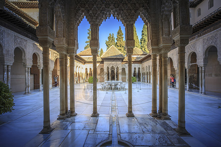 西班牙文化阿尔罕布拉宫背景