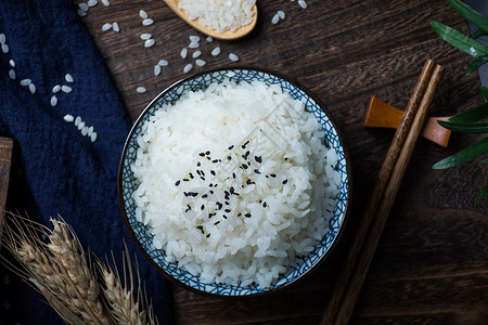 米饭素材东北珍珠大米饭背景