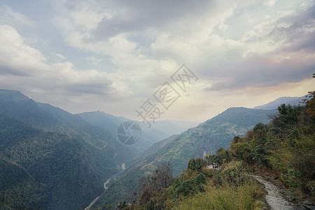 尼泊尔abc徒步山路风光风景尼泊尔ABC徒步山路风光风景背景