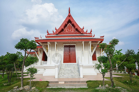 尼泊尔蓝毗尼泰国寺庙背景