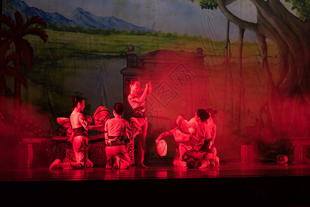 越南传统经典艺术表演背景图片