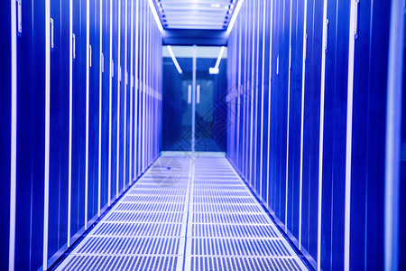科技安全信息技术线条蓝色背景互联网机房背景