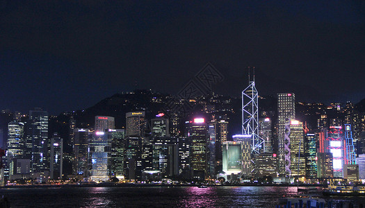 香港维多利亚港夜景图片