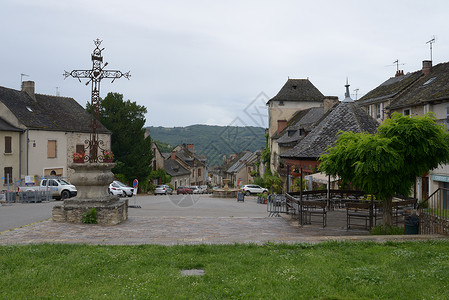 法国南部阿韦龙地区号称法国最美乡村-纳雅克古镇高清图片