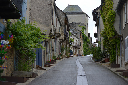 法国南部阿韦龙地区号称法国最美乡村-纳雅克古镇背景图片