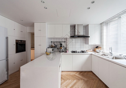 现代浅色厨房效果图高清图片