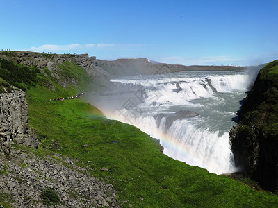 冰岛黄金大瀑布高清图片