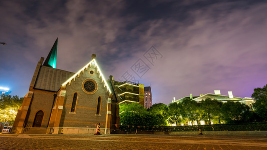 上海外滩源城市风光夜景建筑高清图片素材