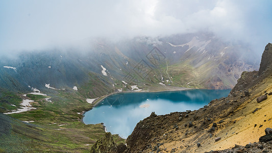 长白山旅游吉林长白山景区天池自然风光背景