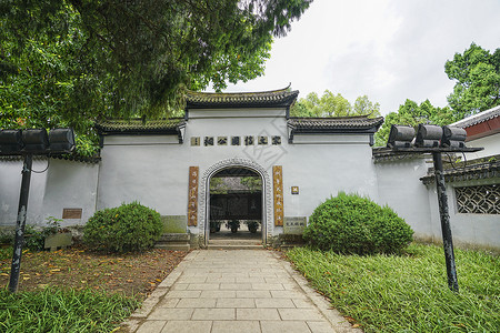 温州江心屿文天祥祠背景图片