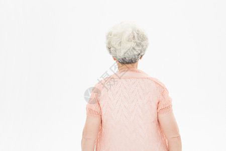 老年奶奶背影图片