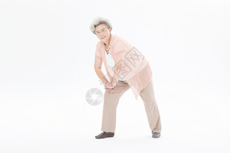 锻炼身体的老人老年奶奶锻炼身体背景