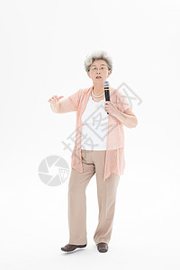 老年奶奶唱歌图片