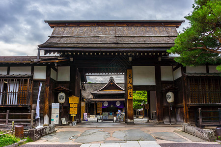 日本高山市高山阵屋古式建筑高清图片素材