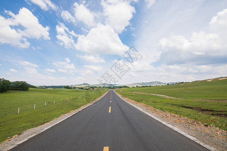 一条旗内蒙古自治区赤峰市克什克腾旗乌兰布统自驾公路背景