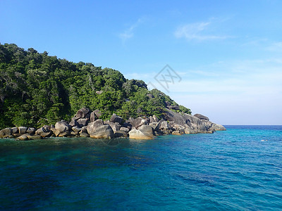 泰国斯米兰苏林岛的海边背景