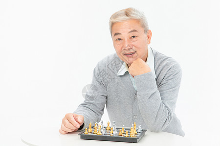 老年人下棋背景图片