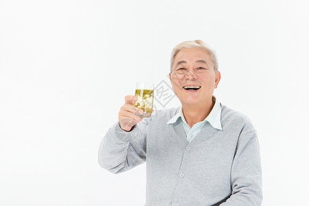 老年人喝茶喝茶老人图片素材
