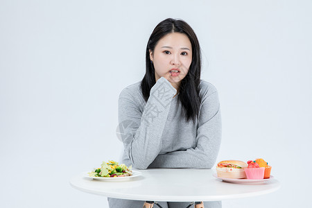 胖女生选择体脂对比高清图片