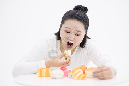 疯狂派送吃甜食肥胖背景