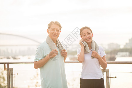 老年人运动锻炼背景图片