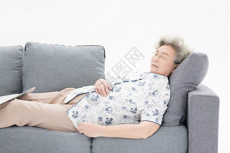 老年奶奶瞌睡图片素材