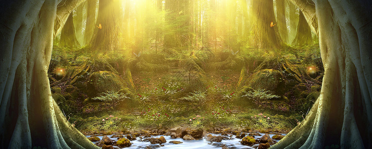 创意森林场景素材高清图片素材