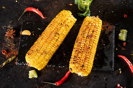 烧烤烤玉米夏季美食高清图片素材