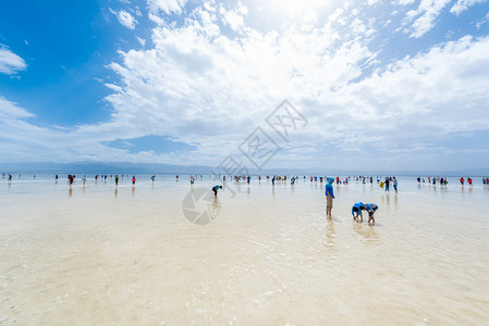 青海茶卡盐湖风光背景图片