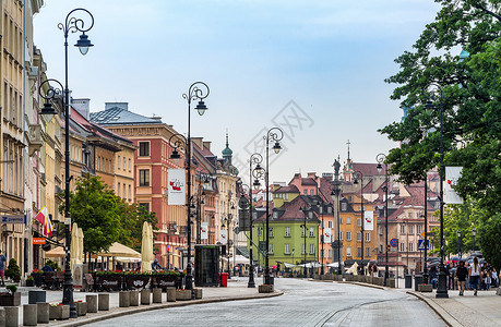 波兰华沙老城广场高清图片