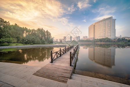 立体公园沂蒙邻水生态小城沂水城市湿地景观背景