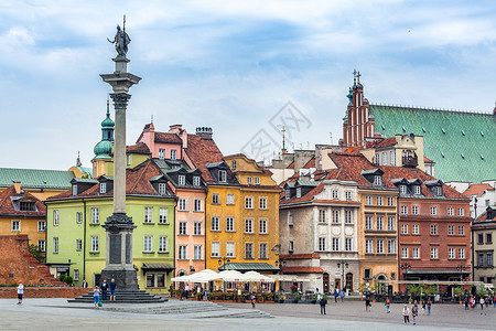 波兰华沙老城广场高清图片