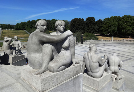 挪威奥斯陆雕塑公园希望高清图片