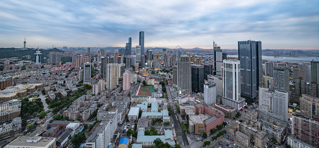 现代城市大连夜景建筑高清图片素材