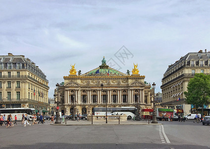 法国巴黎歌剧院外观背景图片