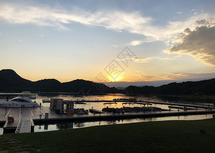 北京平谷金海湖风景区背景