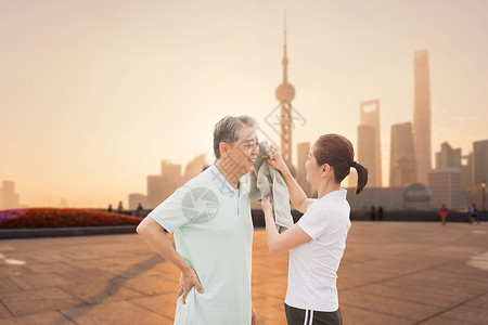 上海晨练老年健身设计图片