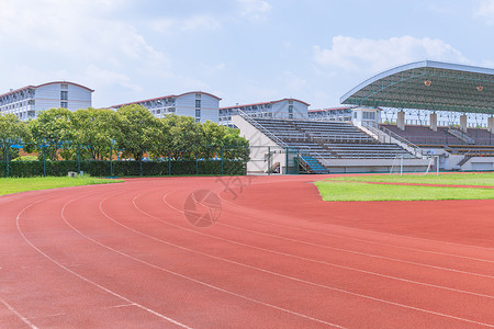 上海外国语大学大学操场跑道背景
