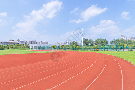 上海外国语大学大学操场跑道背景