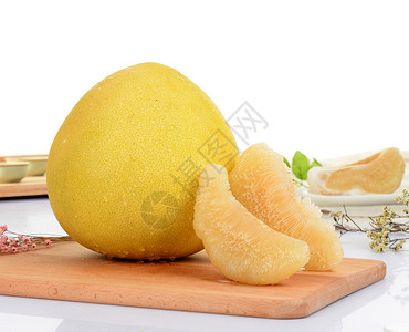 柚子金黄色美味柚子高清图片
