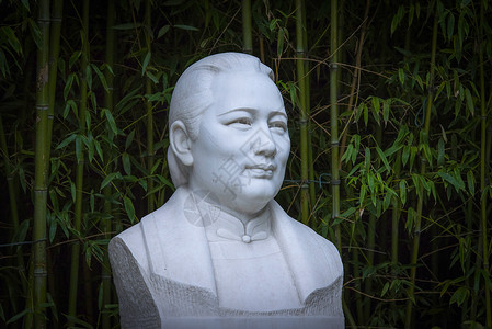 什刹海-宋庆龄同志纪念雕像背景图片