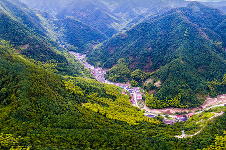 南尖岩白云深处有人家背景