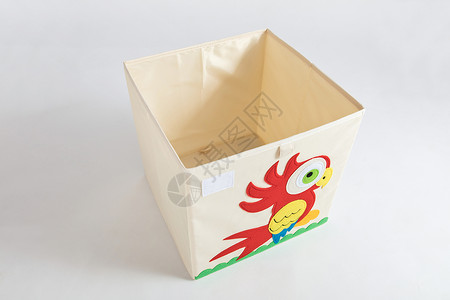 米色盒子鹦鹉收纳盒背景