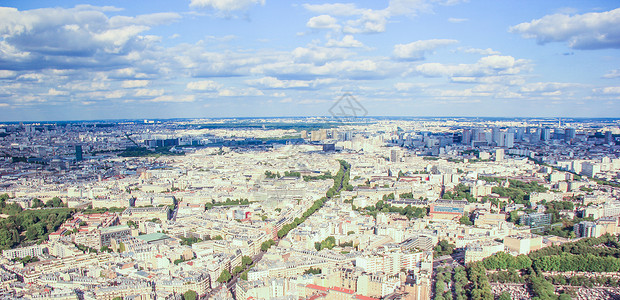 巴黎俯瞰市区风光背景图片