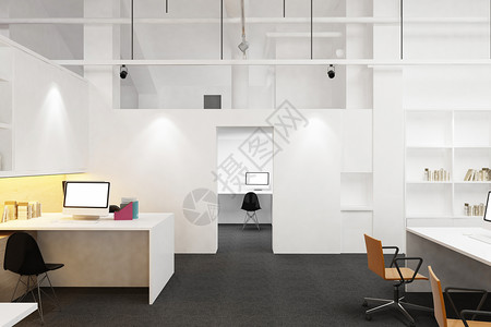 会议室装修简约办公区效果图设计图片