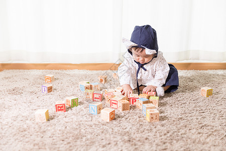 玩具积木素材婴儿宝宝玩耍背景