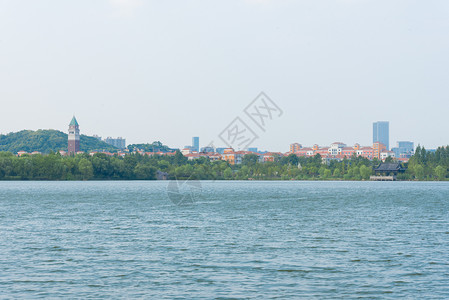 杭州湘湖风光夏季高清图片素材